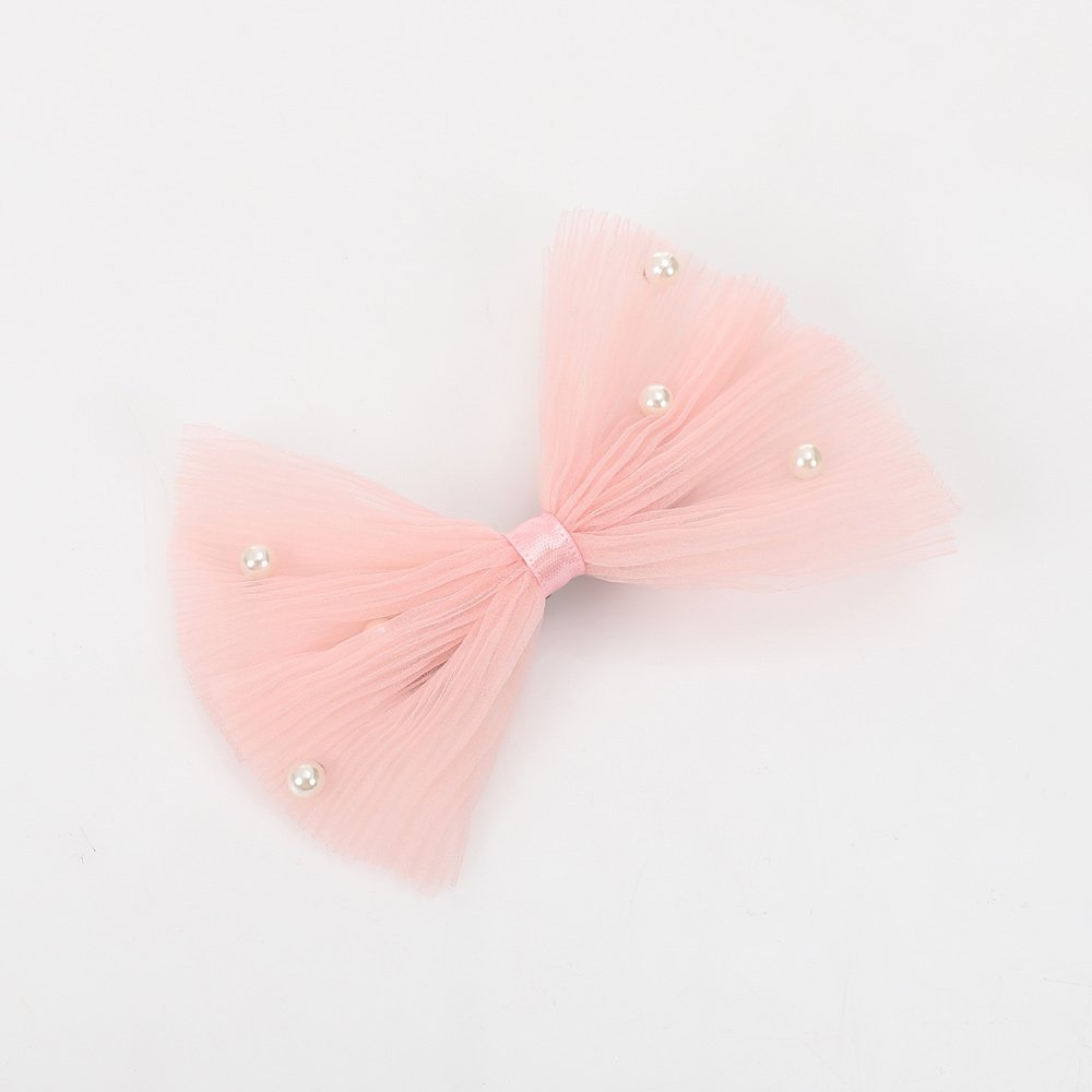 ha-10-8-f-21_2 Beaded Bow Hair Clip 1 - Image 1